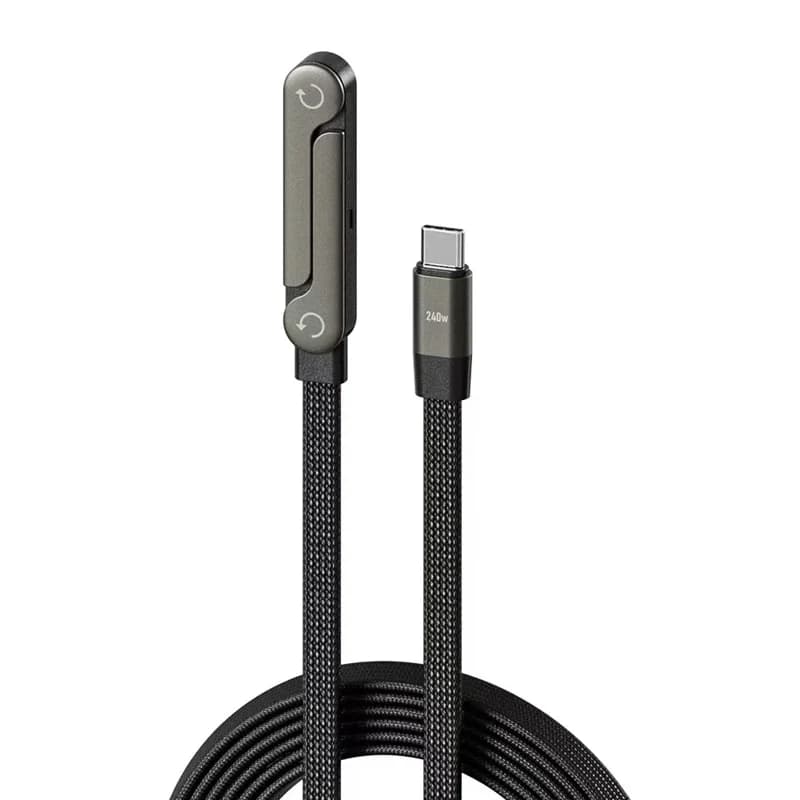 USB-C-kabel 240W med vinklad kontakt